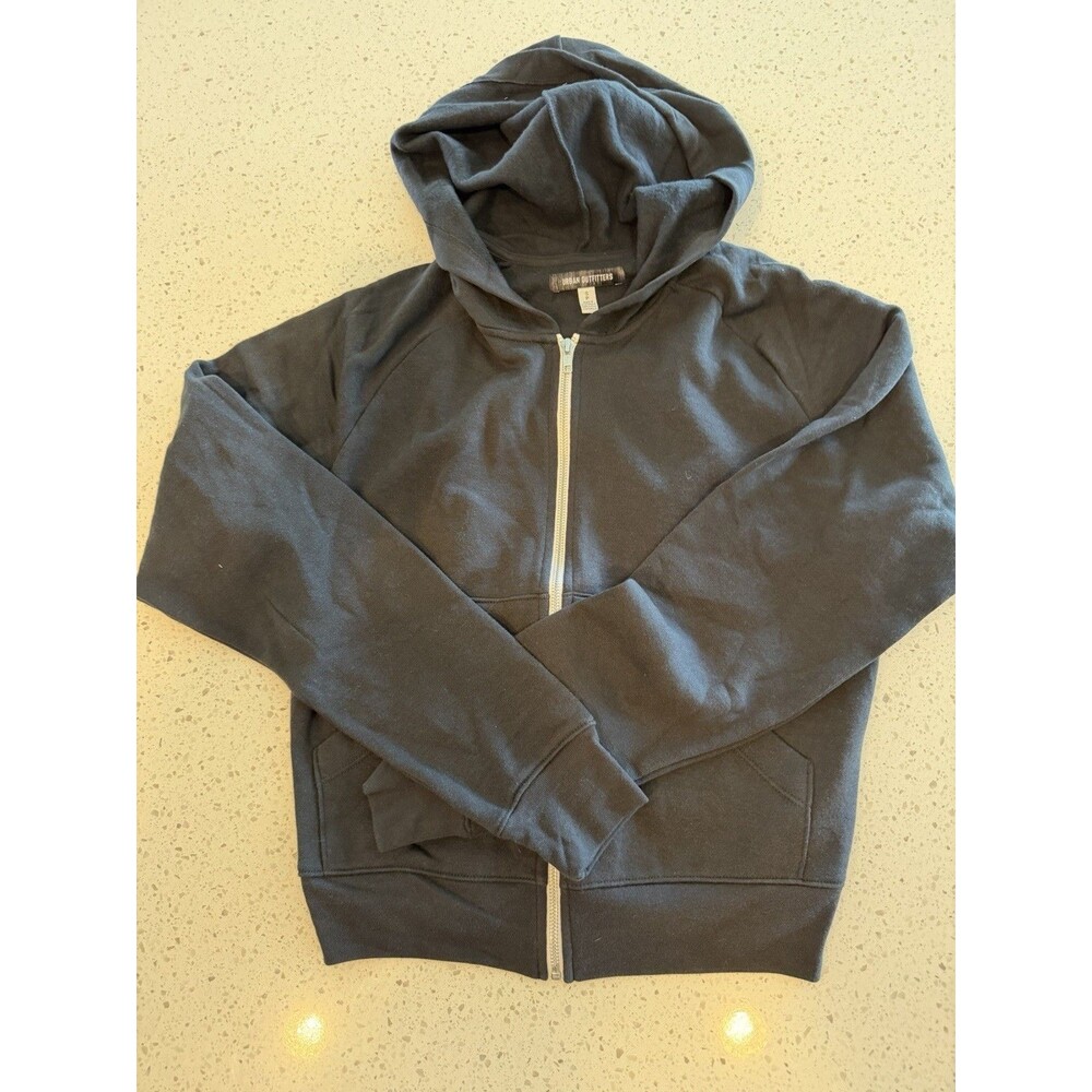 Urban Outfitters Men's Gray Fleece Full Zip Hooded Hoodie Size S
